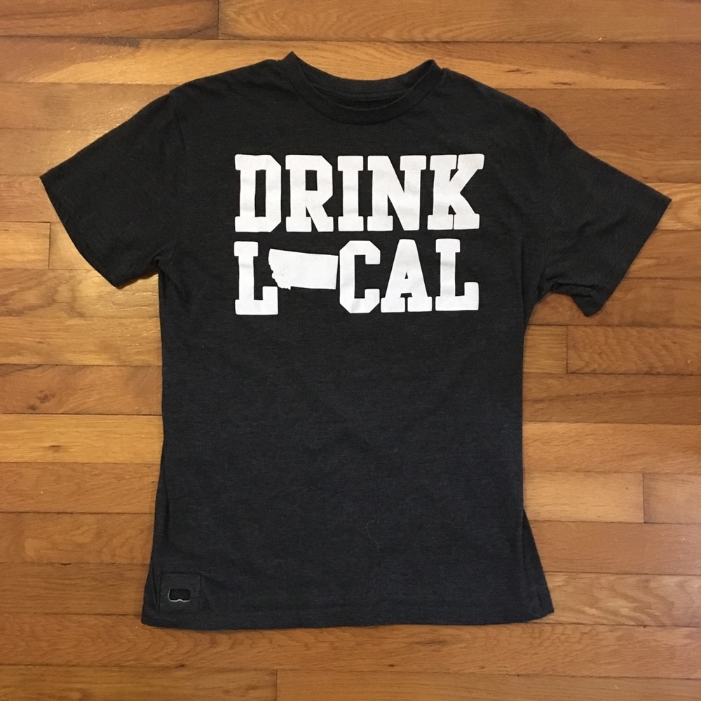 Drink Local Montana Men's T Medium